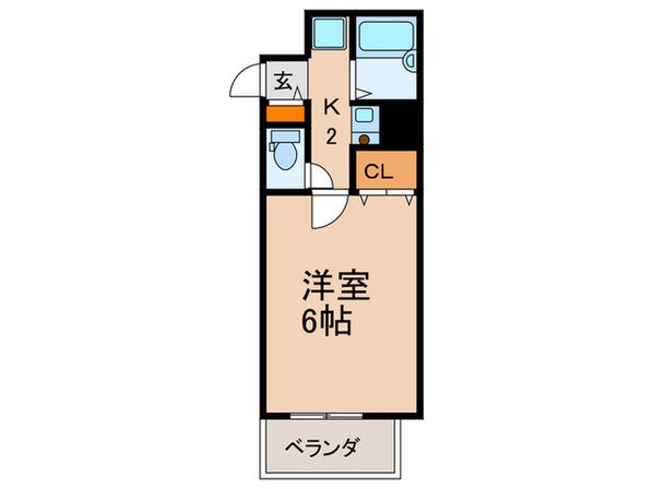 クレセント谷町の物件間取画像